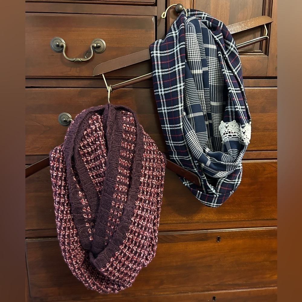 Infinity Scarves Lot of 2 Warm Winter Wear